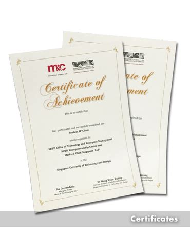 A Comprehensive Guide to Certificate Printing in Singapore