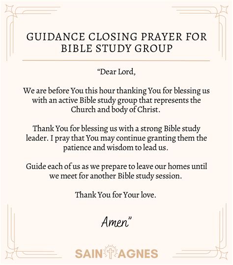 A Comprehensive Guide to Closing Prayers for Bible Study: A Path to Spiritual Reflection