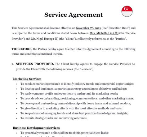 A Comprehensive Guide to Service Contract Templates in Singapore