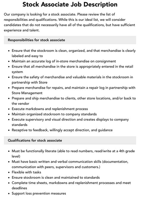 A Comprehensive Guide to Stock Associate Jobs: Essential Skills, Duties, and Career Path