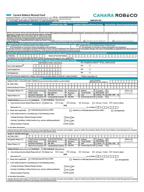 A Comprehensive Guide to the Canara Robeco Mutual Fund KYC Form