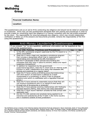 A Comprehensive Guide to the Wolfsberg KYC Questionnaire