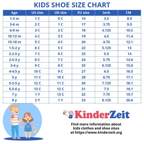 A Comprehensive Little Kid Shoe Size Chart: Ensuring a Perfect Fit for Growing Feet