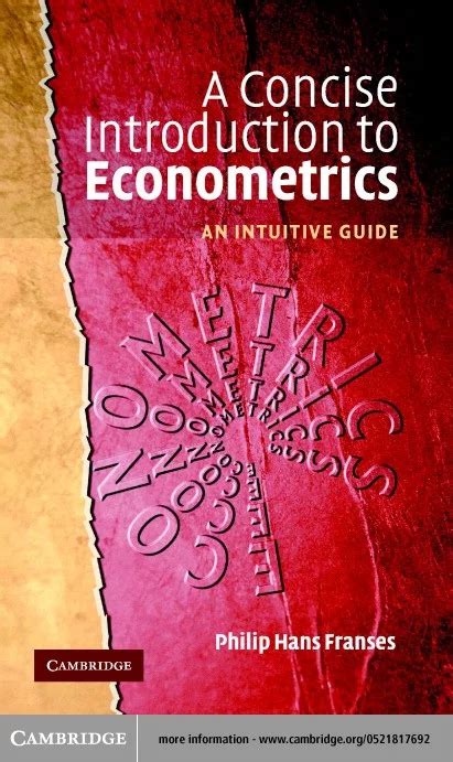 A Concise Introduction to Econometrics An Intuitive Guide Kindle Editon