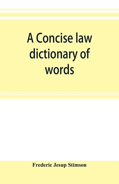 A Concise Law Dictionary of Words Reader