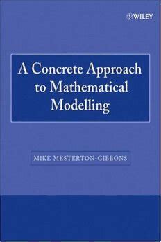 A Concrete Approach to Mathematical Modelling Ebook Kindle Editon