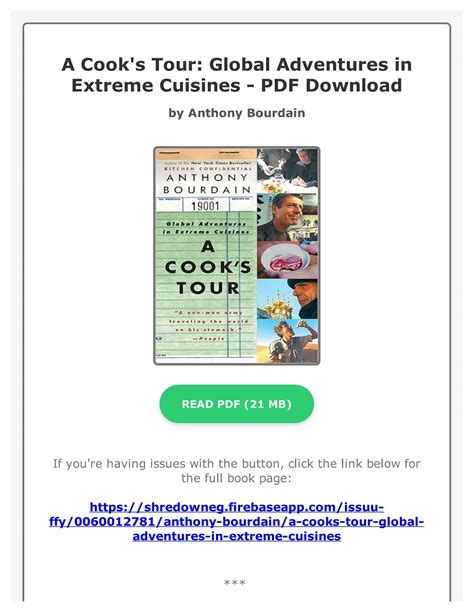 A Cook's Tour Global Adventures in Extreme Cuisines Doc