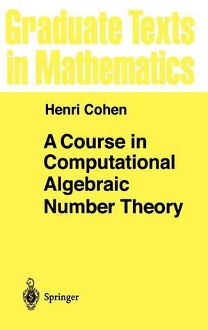 A Course in Computational Algebraic Number Theory 4th Printing Doc