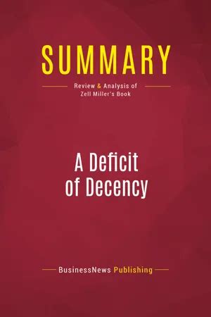 A Deficit of Decency Kindle Editon