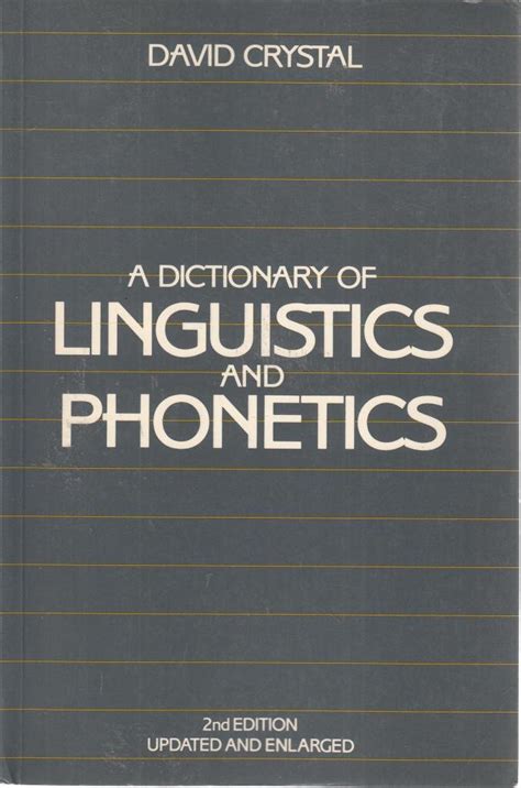 A Dictionary of Linguistics and Phonetics The Language Library PDF