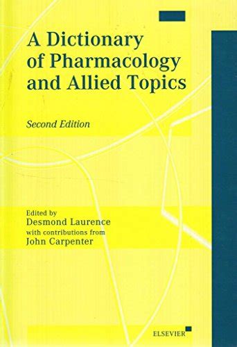 A Dictionary of Pharmacology and Allied Topics Epub