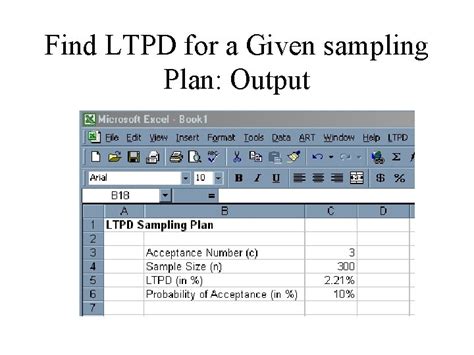 A General Excel Solution For Ltpd Type Sampling Plans Reader