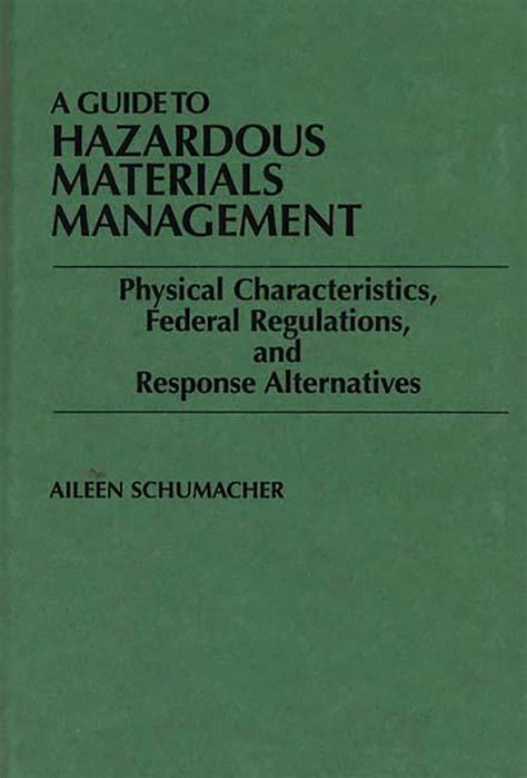 A Guide to Hazardous Materials Management Physical Characteristics Epub