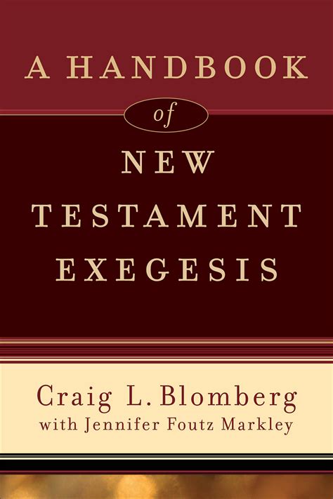 A Handbook of New Testament Exegesis New Testament Studies Kindle Editon