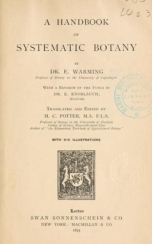 A Handbook of Systematic Botany Reprint Reader