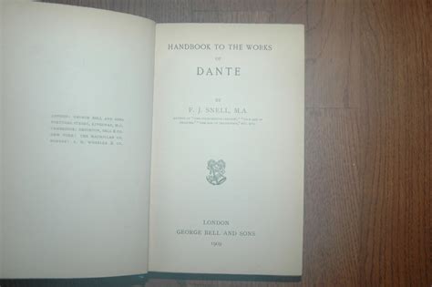 A Handbook to Dante Reader
