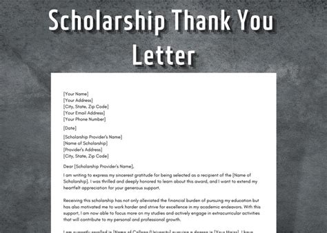 A Heartfelt Gratitude Letter for the Transformative Gift of a Scholarship