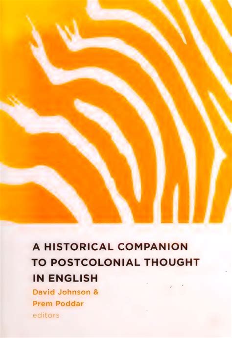A Historical Companion to Postcolonial Thought in English PDF