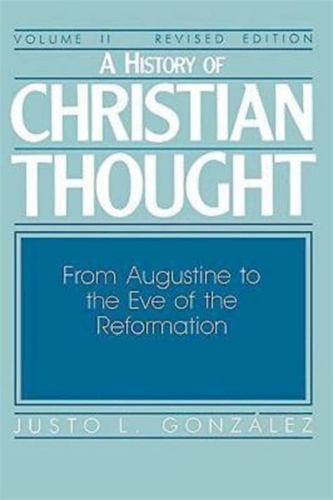 A History of Christian Thought Vol 2 From Augustine to the Eve of the Reformation Doc