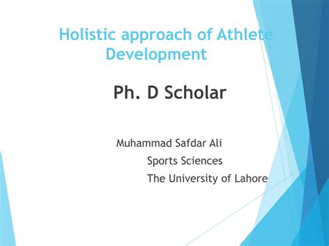 A Holistic Approach to Athlete Development