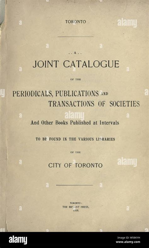 A Joint Catalogue of the Periodicals Reader