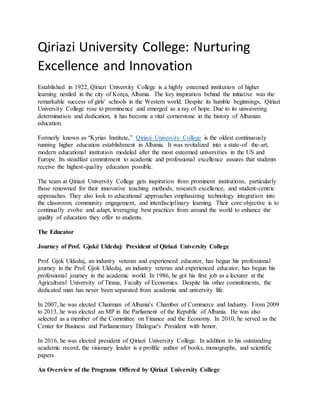 A Journey into Innovation and Interdisciplinary Excellence