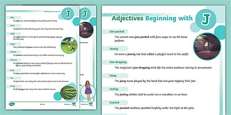 A Journey of Words: Exploring the Allure of Adjectives Beginning with "AJ"