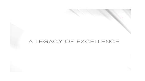 A Legacy of Excellence: A Chronological Journey