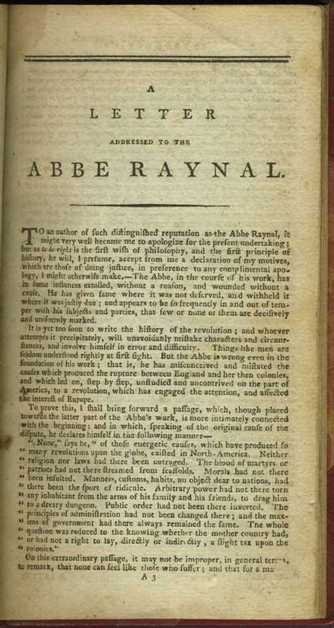 A Letter Addressed to the Abbe Raynal on the Affairs of North-America In Which the Mistakes in the Abbe s Account of the Revolution of America Are Corrected and Cleared Up Classic Reprint Reader