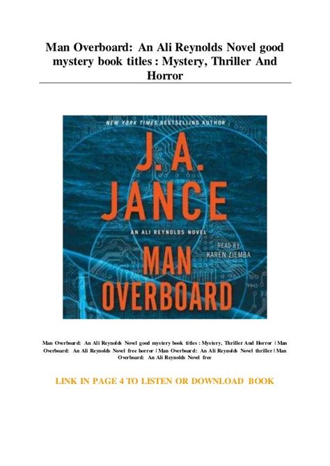 A Man Overboard A Mystery Thriller Reader