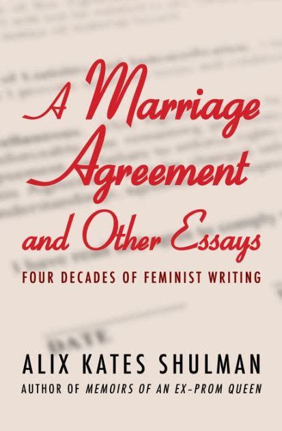 A Marriage Agreement and Other Essays Four Decades of Feminist Writing Epub