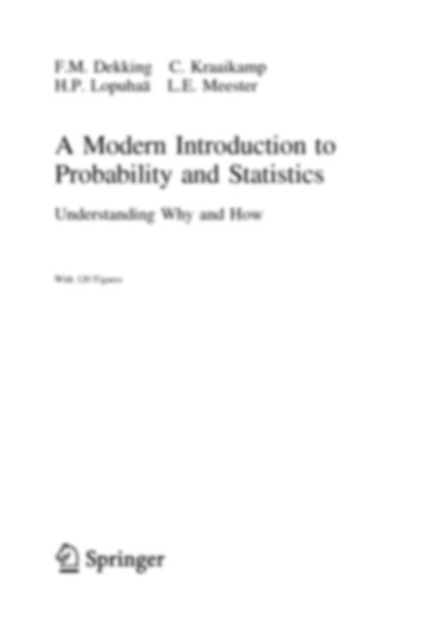 A Modern Introduction To Probability Statistics Solution Manual Doc