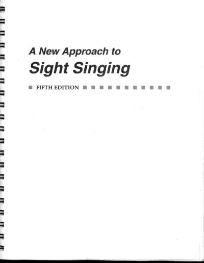 A New Approach to Sight Singing Fifth Edition Reader