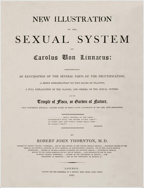A New Illustration of the Sexual System of Linnæus by Robert John Thornton of 2 Volume 1 Doc