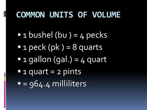 A Peck of Measurements: Exploring the Volume of 2, 8, and 64