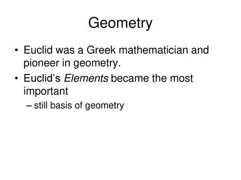 A Pioneer in Euclidean Geometry