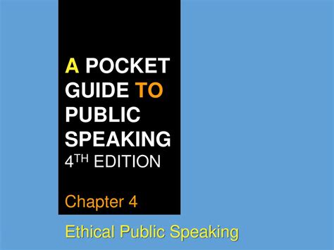 A Pocket Guide to Public Speaking 4th Edition Kindle Editon