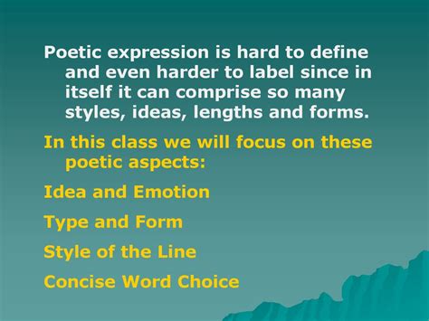 A Poetic Expression of Spirit