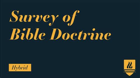 A Popular Survey of Bible Doctrine Doc