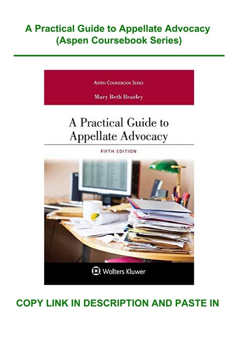 A Practical Guide To Appellate Advocacy Coursebook Series PDF