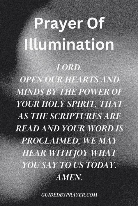 A Prayer for Illumination: