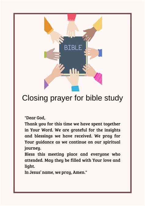 A Prayer of Closure for a Soul-Stirring Bible Study