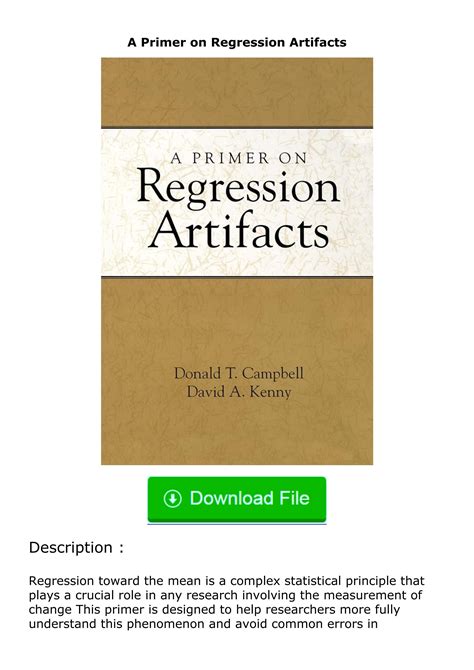 A Primer on Regression Artifacts PDF