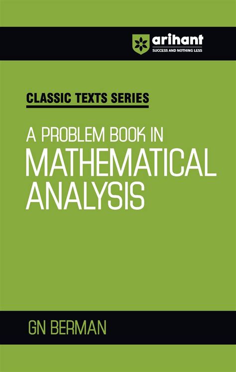 A Problem Book In Mathematical Analysis By Gn Berman Solution PDF