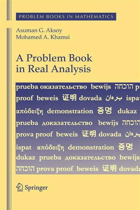 A Problem Book in Real Analysis Reader