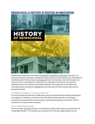 A Rich History Rooted in Innovation