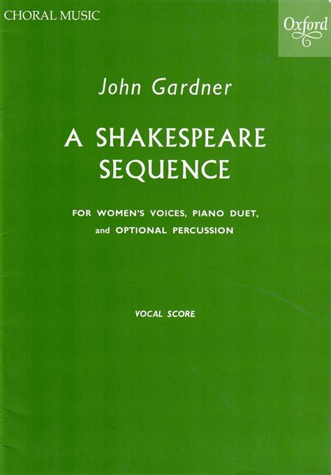 A Shakespeare Sequence Vocal score PDF