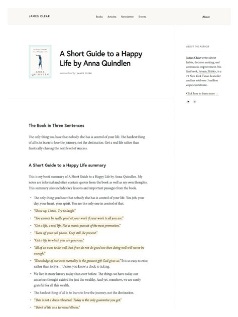 A Short Guide to a Happy Life Doc