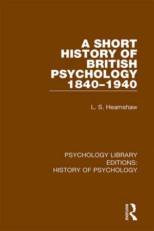 A Short History of British Psychology PDF