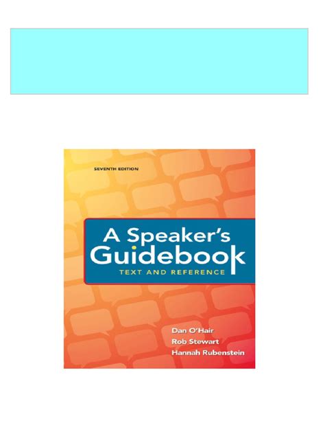 A Speaker s Guidebook Text and Reference Doc